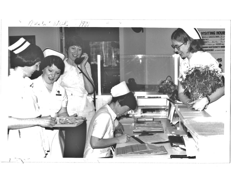 photo of members of our Deep River and District Hospital nursing team in 1981. 